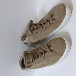 J crew Suede ankle sneakers boots tan men 11.5M lace up casual office Y2K retro
